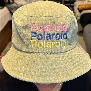 Polaroid Olive Green Corduroy Bucket Hat